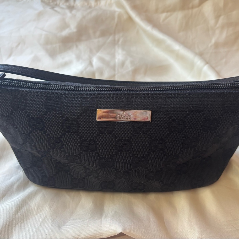 Gucci Black Fabric Pouch